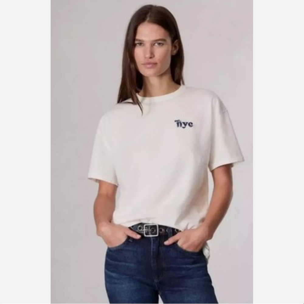 Off-white Rag & Bone Embroidered Women’s Boyfriend Tee
